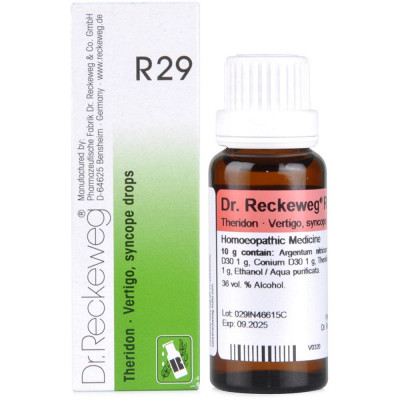 Dr. Reckeweg R29 (Theridon) Vertigo, Syncope Drops