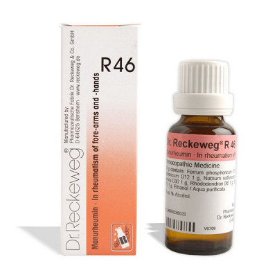  Dr. Reckeweg R46 (Manurheumin) In Rheumatism Of Fore Arms And Hands
