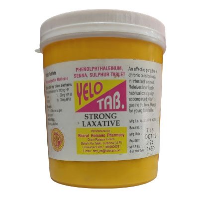 BHP Yelo Tab (Strong Laxative ) 50 TABLETS