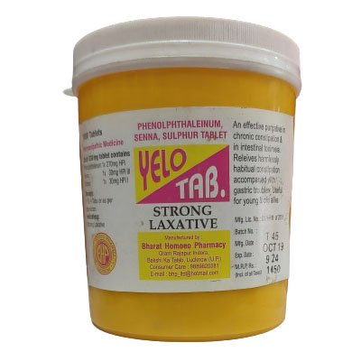 BHP Yelo Tab (Strong Laxative ) 50 TABLETS