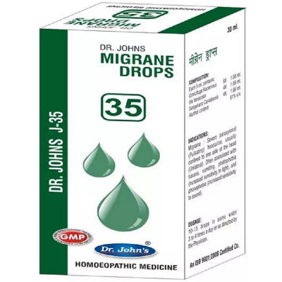 Dr John J 35 Migrane Drops (30ml)
